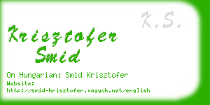 krisztofer smid business card